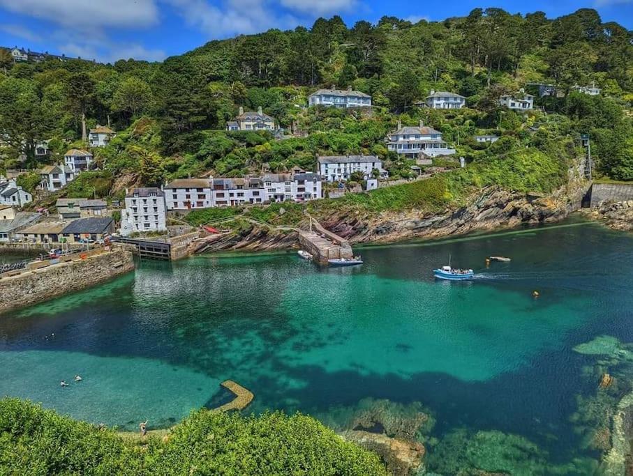 Bijou Coastal Apartment In Polperro With Hot Tub Onsite Parking Downhill Walk To Village ภายนอก รูปภาพ