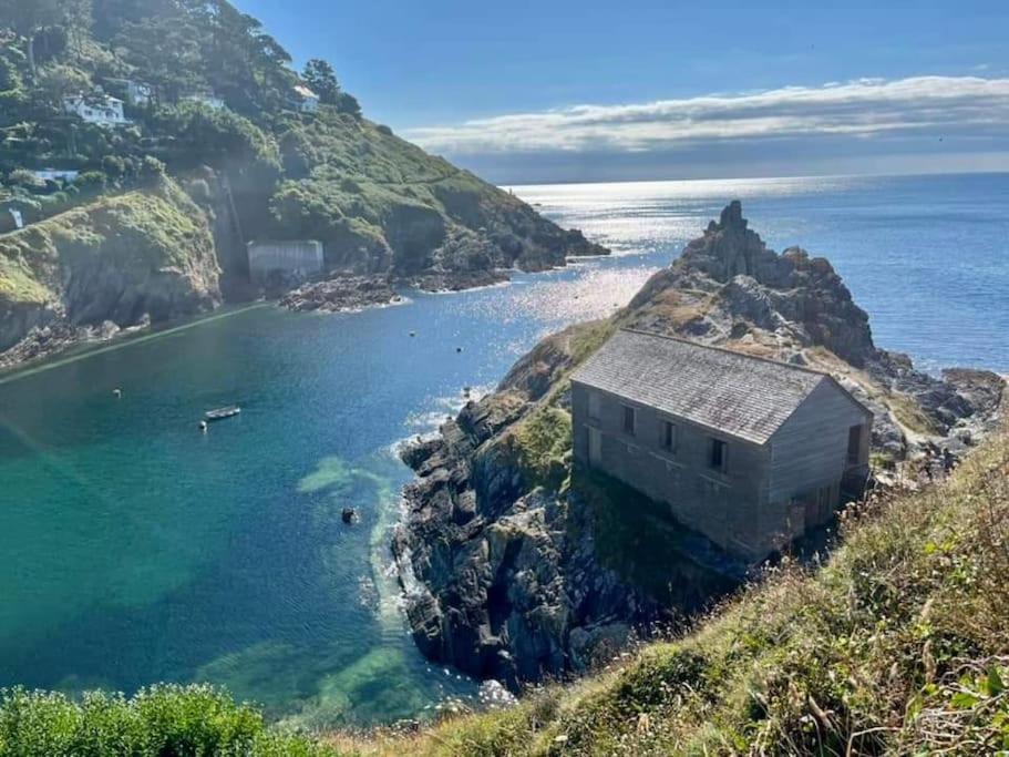 Bijou Coastal Apartment In Polperro With Hot Tub Onsite Parking Downhill Walk To Village ภายนอก รูปภาพ
